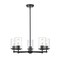 Z-Lite Thayer Chandelier, 5-Light, 26 In.W x 9.25 In.H, Matte Black/Clear 742-5MB - alternate 1